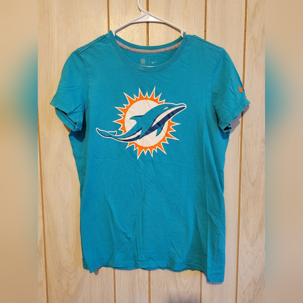 Nike Miami Dolphins NFL Football Men's T-shirt Teal Size Large